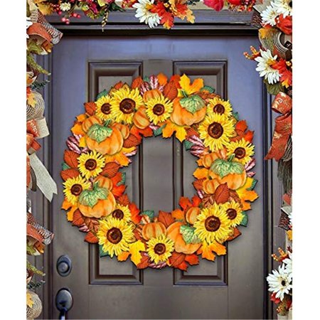 KD AMERICANA Fall Wreath Door Hanger Wall Decor KD1763673